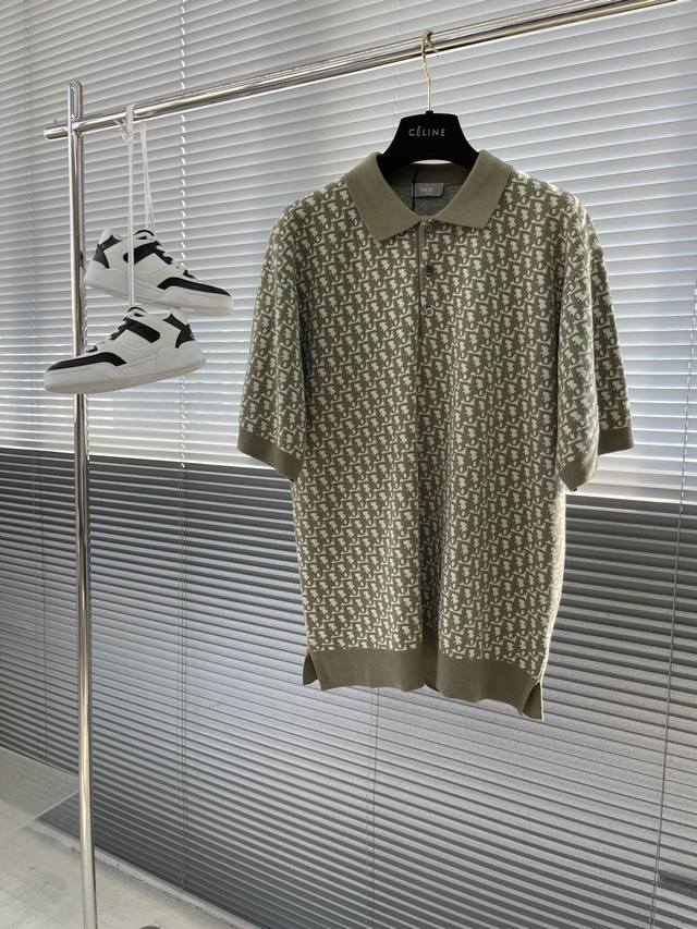 春夏dio Oblique 提花棉质短袖t恤polo衫 原版购入开发生产历时一个半月出货 Cd经典时髦字母风潮,凝聚独特技艺与灵巧的创意.简约而不失精炼风范 科